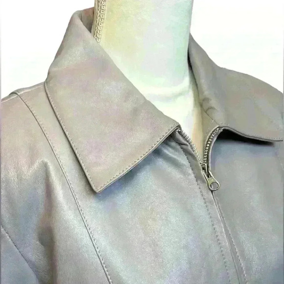 Vintage 80’s Saguaro India Made 100% Blue Sparkle Leather Jacket Size Small 🤩 - Picture 3 of 12